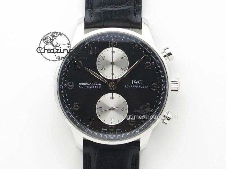 MIROTIME 0408 Original Portuguese IW358304 ZF 1:1 Best Edition SS White Dial RG Markers on Leather Strap A 7077